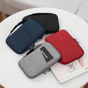 Well-Organized Travel <b>Bag</b> Heat-Transfer Printed Pattern Polyester Zipper Closure Multi-Function Passport Holder Card Holders - Product Image 6