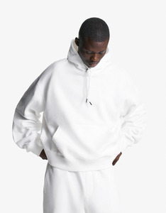 Ensemble de survêtement streetwear unisexe personnalisé en coton, coupe oversize, avec sweat à capuche coupe-vent doublé polaire et pantalon de jogging, pour impression - Product Image 5