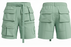 Pantalones Cortos Resistentes Personalizados de Talla Grande, Lona Lisa 100% Algodón, Ecológicos, de Secado Rápido, Transpirables, Ligeros, 240g, con Múltiples Bolsillos - Product Image 4