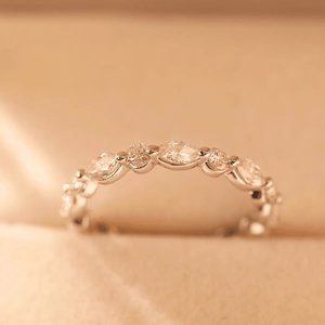 Luxury Gold 925 Sterling Silver Lab Grown Diamond <b>Adjustable</b> <b>Ring</b> Elegant Statement Fine Jewelry Gift for Women - Product Image 2