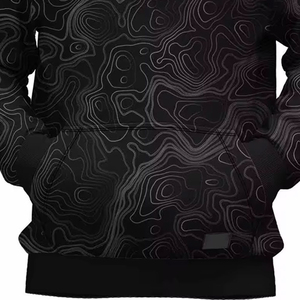 Meilleur prix pour sweat à capuche décontracté pour homme, design personnalisé OEM pour l'hiver, faible MOQ, impression numérique sur tissu polyester/coton - Product Image 3