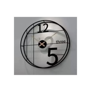 Meilleure Vente Horloge Murale en Fer Noir Nouvelle Arrivée Décoration Murale pour Salon Salle à Manger Grande Horloge Murale Métallique - Product Image 1