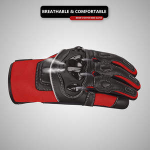Gants de moto en cuir imperméables pour la protection, compatibles avec les écrans tactiles, vente en gros - Product Image 4