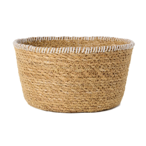 Eco-friendly Traditional Multifunction Seagrass Basket, Natural Round Seagrass Basket Handwoven Kitchen <b>Storage</b> From Vietnam - Product Image 4