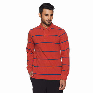 2026 Latest Design <b>Polo</b> <b>Shirt</b> For Men's Turn Down Collar Cotton Made <b>Red</b> Color And Black Lined Pullover Golf <b>Polo</b> <b>Shirt</b> for Mens - Product Image 1