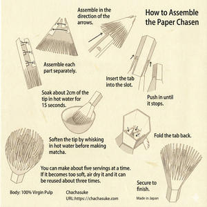 Prix avantageux, excellente qualité, matériel sûr et pur, 100% pulpe vierge, mini fouet à matcha portable - Product Image 3