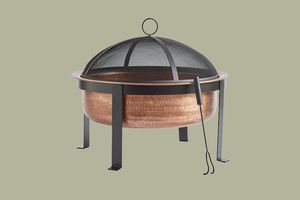 Brasero élégant en cuivre, bol chauffant extérieur, centre de table en métal fait main pour jardin, idéal pour les divertissements de luxe sur patio et l'hôtellerie - Product Image 2