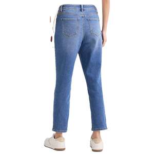 Jeans de Mezclilla de Cintura Alta para Mujer, Estilo Urbano con Logotipo Personalizado, para Todas las Temporadas, Servicio de Fabricación OEM ODM - Product Image 3