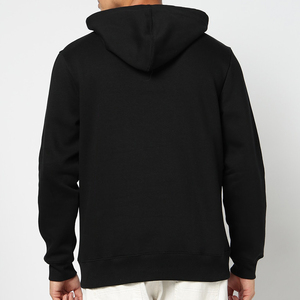 Sweat-shirt à capuche noir pour homme, coupe classique, en coton French Terry, imprimé lettres sur le devant, décontracté, pour l'automne - Product Image 4