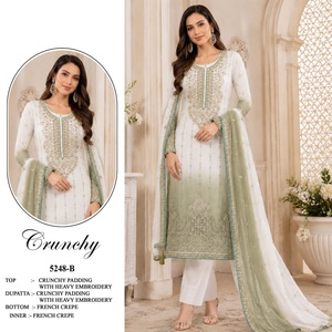 Nouvelle collection de salwar kameez pakistanais pour mariage et fêtes, pour femmes, disponible auprès d'un fournisseur indien. - Product Image 4
