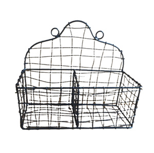 Wholesale Double Wall Mounted <b>Metal</b> Wire Caddy Premium Quality Hanging Organizer for Kitchen Utensils Storage Holders Racks - Product Image 2