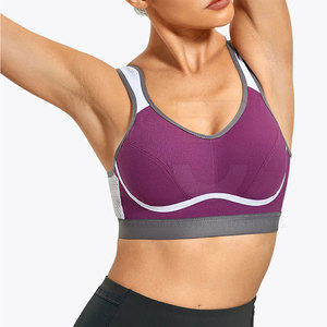 Soutien-gorge de sport haute performance au design épuré, maintien élevé, bretelles réglables, séchage rapide, écologique, logo avant, pour le yoga et l'usage quotidien - Product Image 2