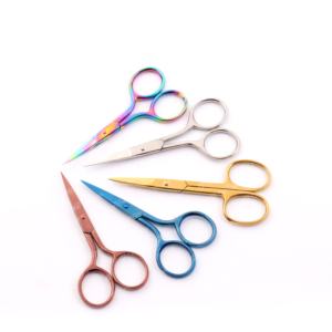 Mini pince à cils personnalisée en acier inoxydable Ciseaux pointus de toutes les couleurs disponibles pour la coupe des cils et des sourcils - Product Image 1