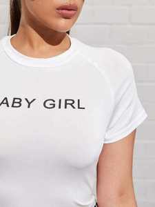 Camiseta Corta Y2K para Mujer, Ajustada, de Manga Corta, de Algodón, Estilo Casual, Urbana, Suave y Elástica, Top de Moda de Verano - Product Image 4