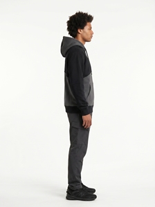 Forro Polar Unisex Personalizado OEM de 430GSM, Tejido Invertido Grueso, Spandex/Poliéster, Diseño Asimétrico de Bloques de Color 2 en 1, Ropa Urbana de Lujo - Product Image 3