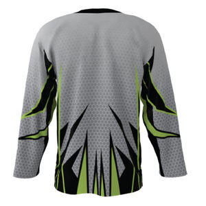 Maillot de hockey sur glace personnalisé tendance pour homme, style préppy, 100 % polyester, manches courtes, streetwear sportif 3D, vente chaude - Product Image 2