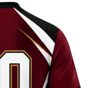 Custom Maroon Gold Sublimated Volleyball Jersey Short Sleeve Sports Uniform Shirt Team Competition Wear Athletic Game Clothing - Product Image 4