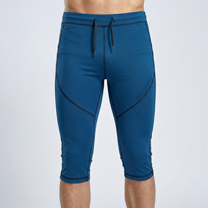 Pantalones Cortos de Compresión hasta la Rodilla para Hombre, Ropa Deportiva, Capa Base, Pantalones Cortos para Yoga y Entrenamiento con Cordón, Pantalones Cortos de Compresión hasta la Mitad de la Pierna para Hombre - Product Image 1