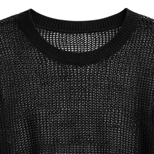 Suéter de punto de malla de lino para mujer, ligero, transpirable, de manga larga, jersey de verano, informal, elegante, a la moda - Product Image 6