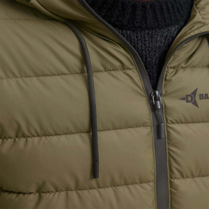 Daizen Star Men's Hooded Puffer Jacket Zipper Closure Waterproof Winter Casual Windproof Solid Color Front Logo Canvas Thick - Product Image 3