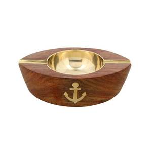 Cendrier de luxe en bois massif naturel, finition écologique de luxe, décoration pour fumeurs - Product Image 5