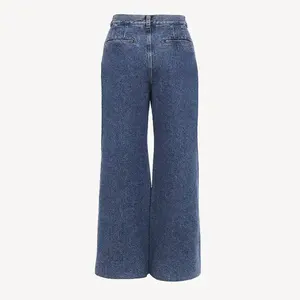 New Arrival Women Denim <b>Jeans</b> Mid Waist Straight Casual <b>Jeans</b> High Quality Quick Dry Customized Color - Product Image 1