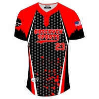 Maillot de baseball imprimé avec nom/numéro/logo personnalisé, uniformes de softball pour adultes/enfants