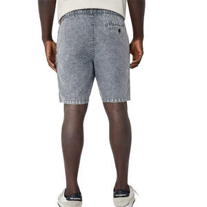 Custom Logo <b>Men's</b> Casual Acid Wash Denim Shorts Elastic Waist <b>Drawstring</b> Summer Beach Streetwear Cotton <b>Jean</b> Shorts for <b>Men</b> - Product Image 3