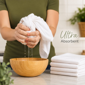 Flour Sack Tea Towels for <b>Kitchen</b> Use | 100% Cotton Dish Towels Ultra Absorbent Lint Free Reusable Cleaning Drying <b>Cloths</b> Set - Product Image 3