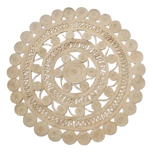 เสื่อแขวนผนังทำด้วยมือปอกระเจาทรงกลมสำหรับห้องนั่งเล่นสไตล์วินเทจเป็นมิตรต่อสิ่งแวดล้อมมีสีและขนาดปรับแต่งได้กลับได้ในราคาที่ดีที่สุด - Product Image 6