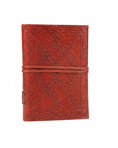 High Quality Genuine Leather Bound Journal Vintage Pattern <b>Diary</b> Wrap Around Strap Corporate Gift Manufacturer - Product Image 3