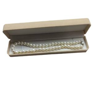 Collar de Perlas de Agua Dulce Blancas Planas de 8 mm de Lujo de Alta Gama para Mujer, Cadena para Clavícula Sin Núcleo, Sensación de Lujo Ligero - Product Image 1