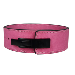 Ceinture de Soutien Lombaire Unisexe Ajustable en Cuir Rose pour Haltérophilie avec Fermeture à Boucle – Protection Professionnelle Haute Durabilité - Product Image 1