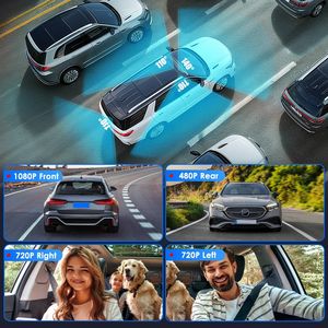 Scheda MMC da 128 GB per Dash Cam Auto a 4 Canali, 1080P Anteriore, 720P Sinistra/Destra, 480P Posteriore, G-Sensor, Monitoraggio Parcheggio, Registrazione in Loop, Visione Notturna - Product Image 3