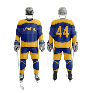 ชุดฮอกกี้น้ำแข็งรุ่นใหม่ขายดี ผลิตจากโพลีเอสเตอร์ 100% พร้อมโลโก้สั่งทำพิเศษ เหมาะสำหรับสวมใส่ลำลองและเล่นกีฬาฮอกกี้น้ำแข็ง - Product Image 3