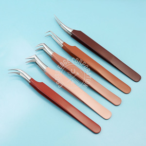 Wholesale Isolation Tweezers Fiber Tip Lash Eyelash Extension Tweezers Volume Lash 90 Degree Tip Tweezers for Eyelashes - Product Image 2