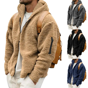 Custom Clothing Manufacture Fur <b>Sherpa</b> <b>Hoodies</b> Comfortable Heavyweight Warm Zip Up Polar Fleece Winter Zip up <b>Sherpa</b> <b>Hoodies</b> - Product Image 4