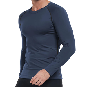 Camiseta Deportiva de Compresión para Hombre, Manga Larga, Transpirable, de Secado Rápido, con Soporte Muscular, para Entrenamiento, OEM, ODM, Logotipo Personalizado, Venta al Por Mayor - Product Image 2