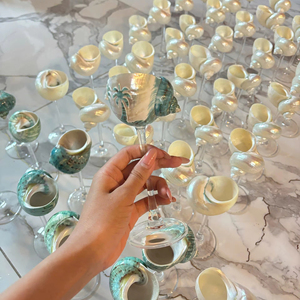 แก้วไวน์เปลือกหอยสุดหรู ของขวัญแต่งงานส่วนตัวสำหรับเพื่อนเจ้าสาว ของขวัญสำหรับเจ้าสาว งานมอบของขวัญ งานเลี้ยง แก้วไวน์สำหรับงานฉลองครบรอบ - Product Image 1