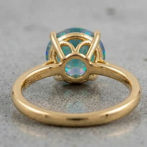 Engagement Style <b>Ring</b> 10mm with CZ 925 Sterling <b>Silver</b> 18K Gold Plated 8g Fine Jewelry At Wholesale Price - Product Image 4