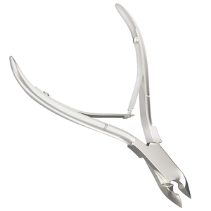 Pince à cuticules double ressort à prix de gros, lame courbée en acier inoxydable, coupe-ongles avec large ouverture de mâchoire - Product Image 1