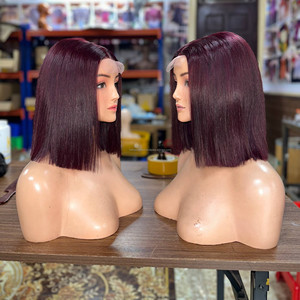 <b>Cheap</b> Human Hair <b>Wigs</b> Glueless Transparent Lace Front Bob <b>Wig</b> Virgin Vietnamese Raw Hair HD Lace Front <b>Wigs</b> Customize - Product Image 3