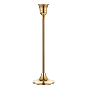 Grand chandelier en laiton pour bougies coniques, décoration d'intérieur, centre de table, décoration de mariage, vente en gros - Product Image 1