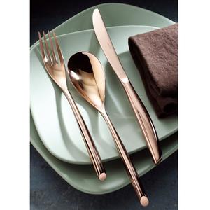 Juego de cubiertos de acero inoxidable hermoso y moderno, cubiertos de lujo de alta calidad con mango grueso. - Product Image 1