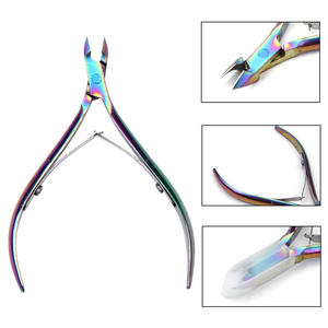 Coupe-cuticules professionnel pour nail art, ciseaux à ongles d'orteil arc-en-ciel, coupe-peaux mortes, outil de manucure et de nail art - Product Image 5