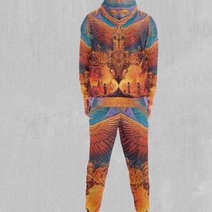 Conjunto Deportivo Unisex con Capucha, Manga Larga, Estampado Casual, Corte Regular, Otoño, 100% Poliéster, Impresión por Sublimación, Cierre de Cremallera - Product Image 3