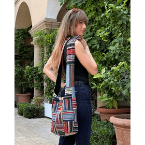 Borsa Hobo da Donna con Motivo a Righe e Patchwork - Product Image 5