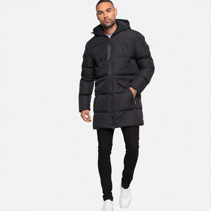 New Wholesale Custom Logo Adjustable Hooded With Zipper Puffer Men's Jacket Quilted Puffer Jacket Extreme <b>Warm</b> In Winter - Product Image 3