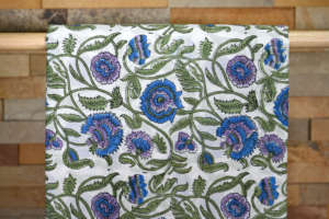 Nouveau Kalamkari Floral Tissu Multicolore Bloc Imprimer pour Garçons Export-Grade pour La Décoration Intérieure Artisanat Sacs Rideaux Chemises Couvre - Product Image 2