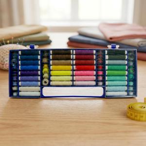 AA0015 <b>Sewing</b> kit | Portable <b>Sewing</b> Thread <b>Set</b> With 40 Colors For Machine <b>Sewing</b> Plastic Case Organized Storage Box - Product Image 4